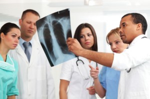 Group of Doctors Looking at an X-ray